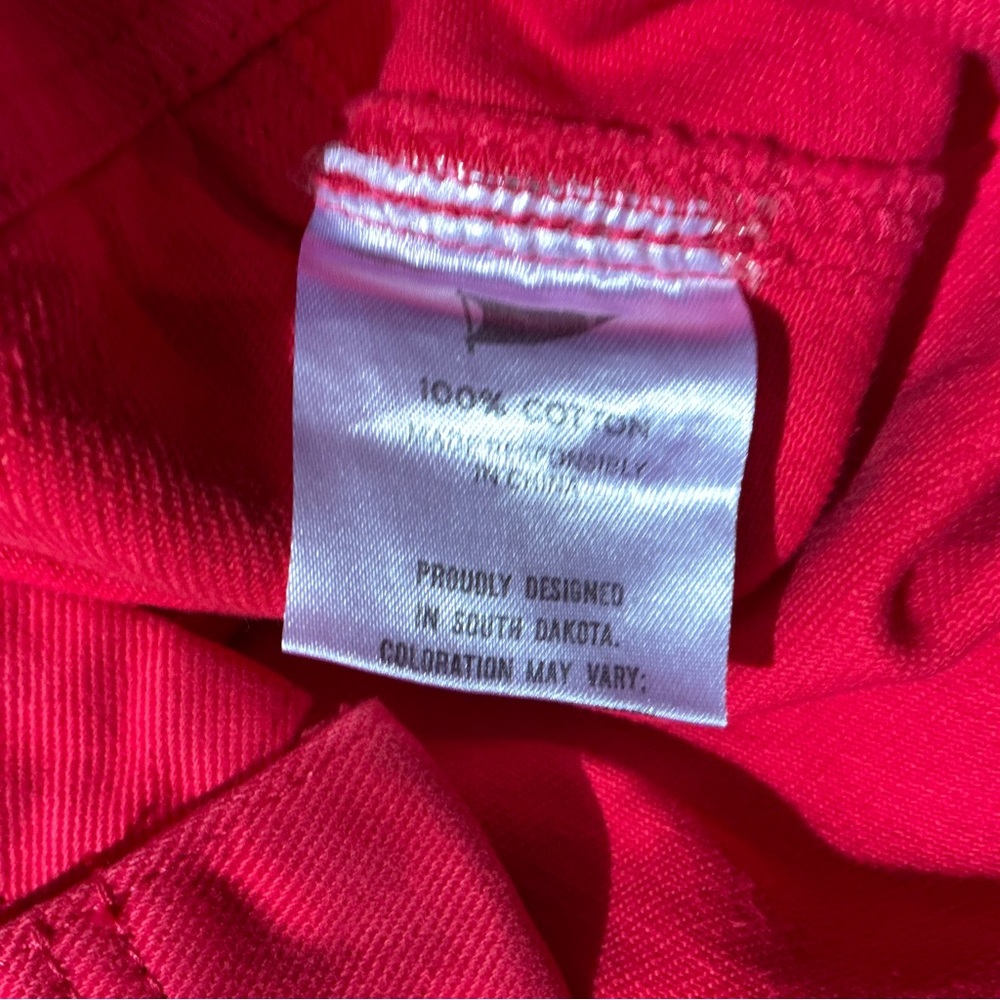 Gameday Wisconsin Badgers Sanders Oversized Cropped Denim Twill Jacket Red Sz L - Picture 10 of 10
